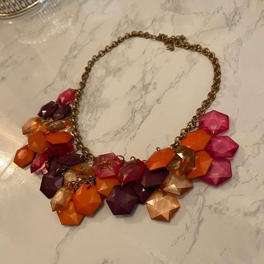Francesca purple and pink stone necklace